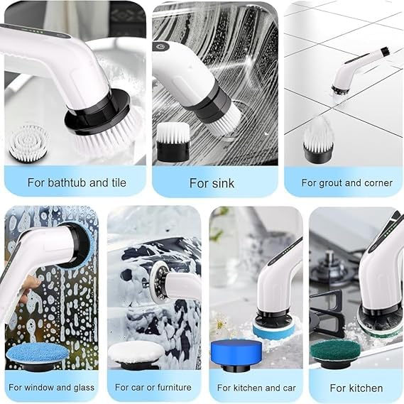 Cleanistic™ Electric Spin Scrubber (9-in-1)