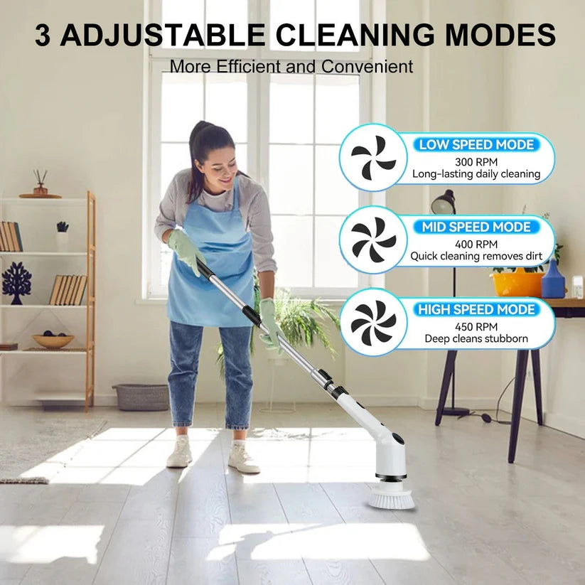 Cleanistic™ Electric Spin Scrubber (9-in-1)