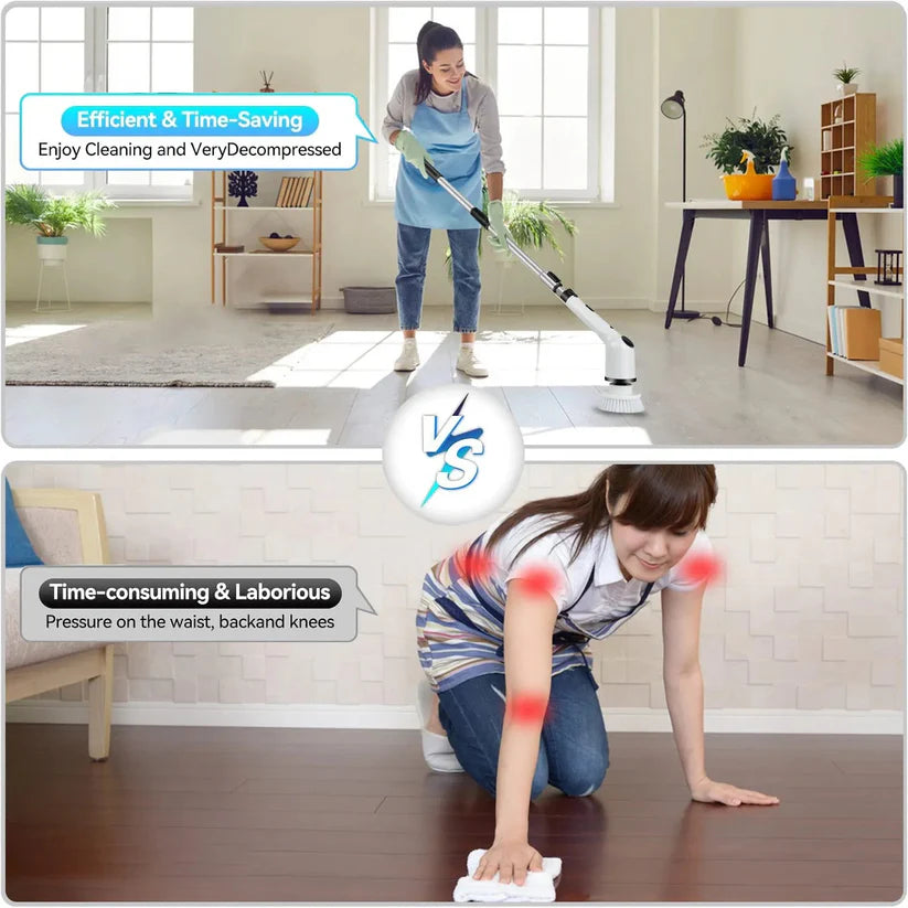 Cleanistic™ Electric Spin Scrubber (9-in-1)